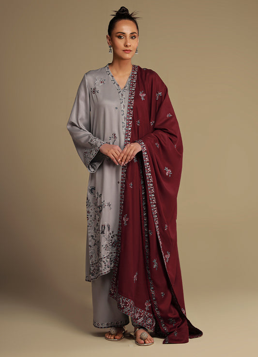 3 PC Viscose Embroidered Suit