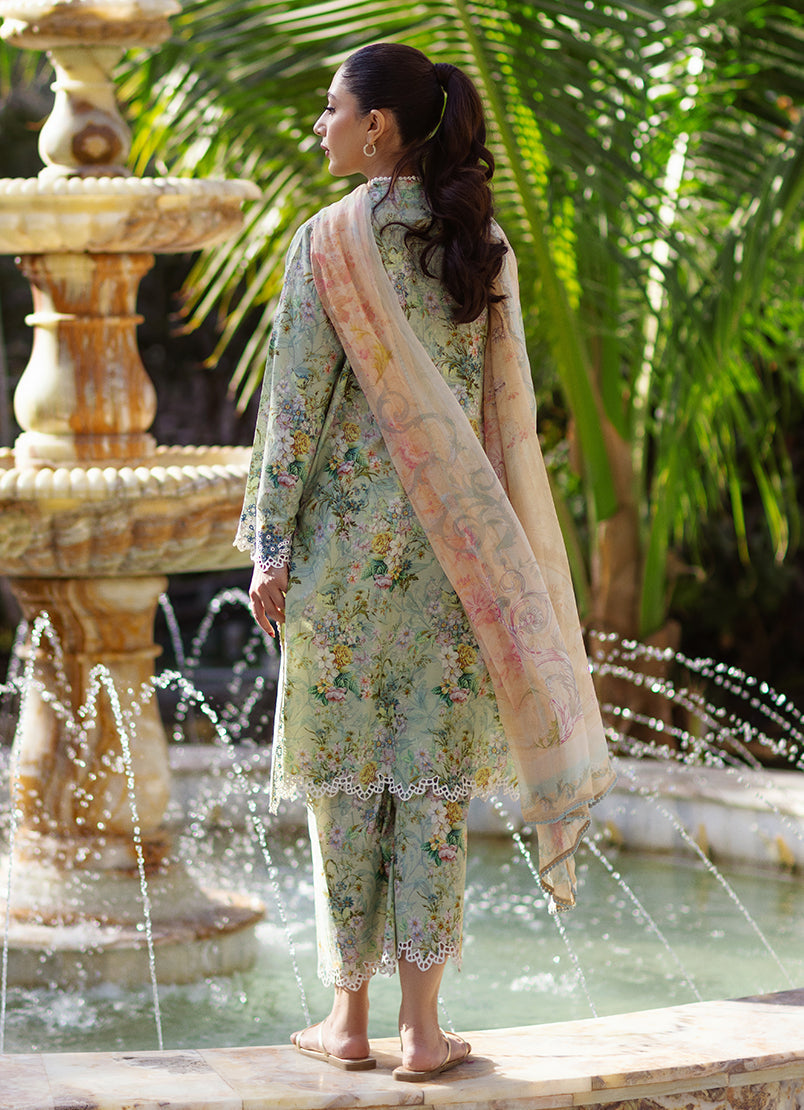 3 PC Embroidered Printed Suit