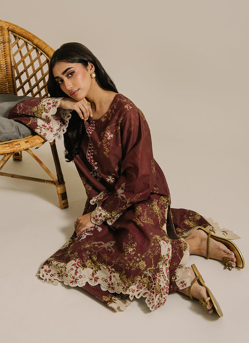 Printed Embroidered CO-ORD Set