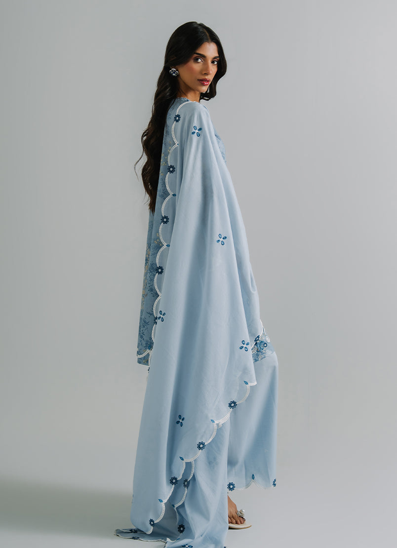 3 PC Embroidered Printed Suit