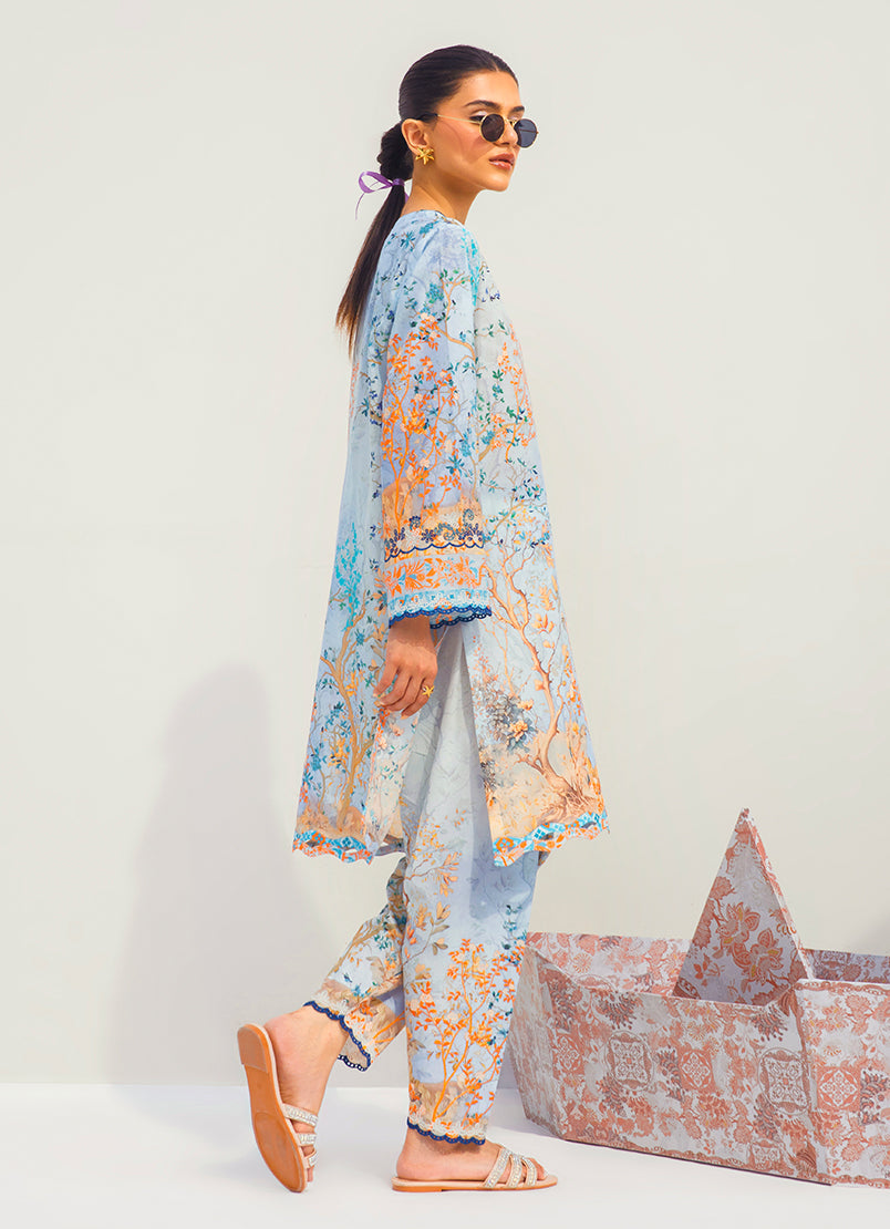 Printed Embroidered CO-ORD Set