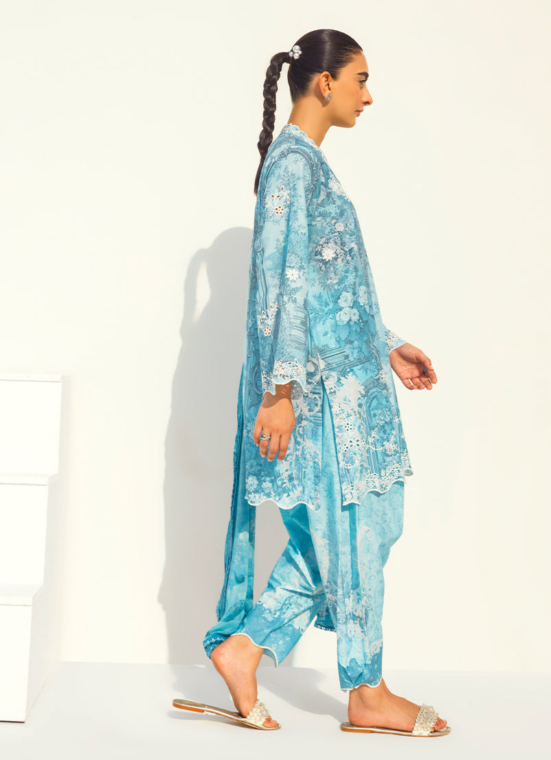 Printed Embroidered 3 PC Suit
