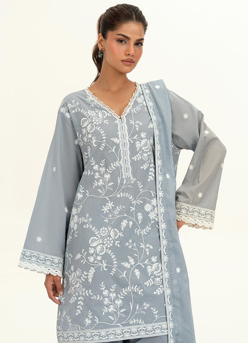 Embroidered 3 PC Suit