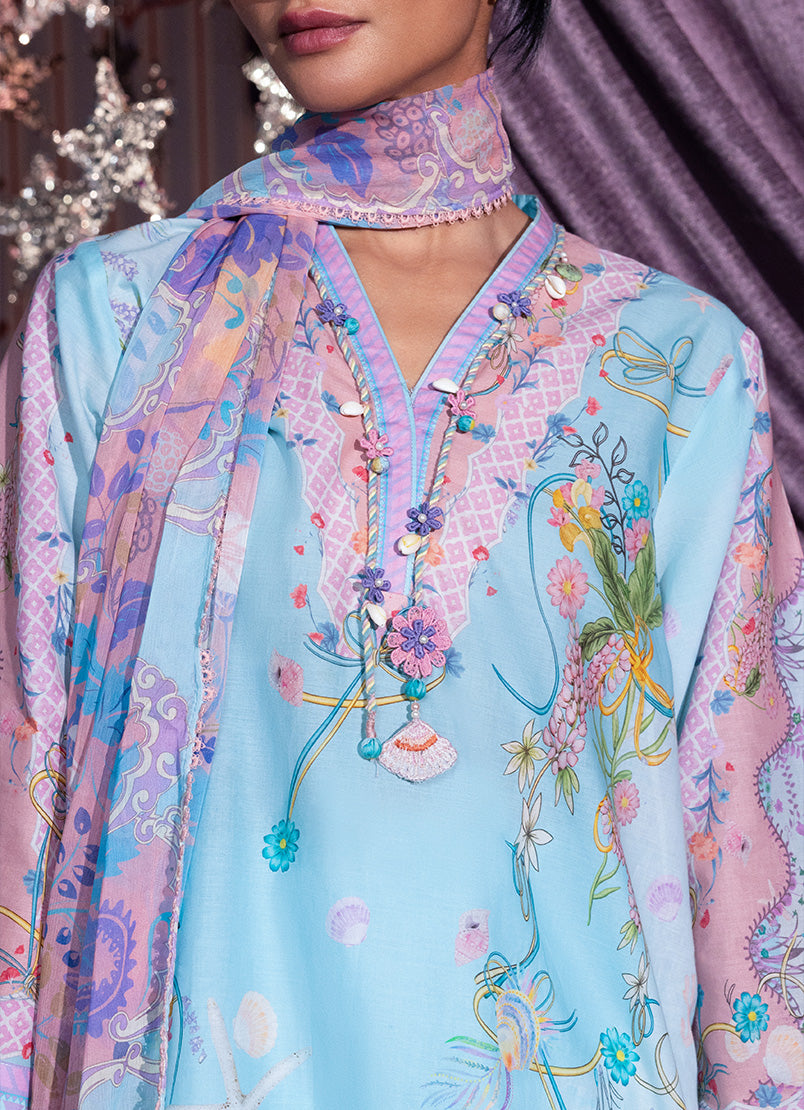 Printed Solid 3 PC Suit