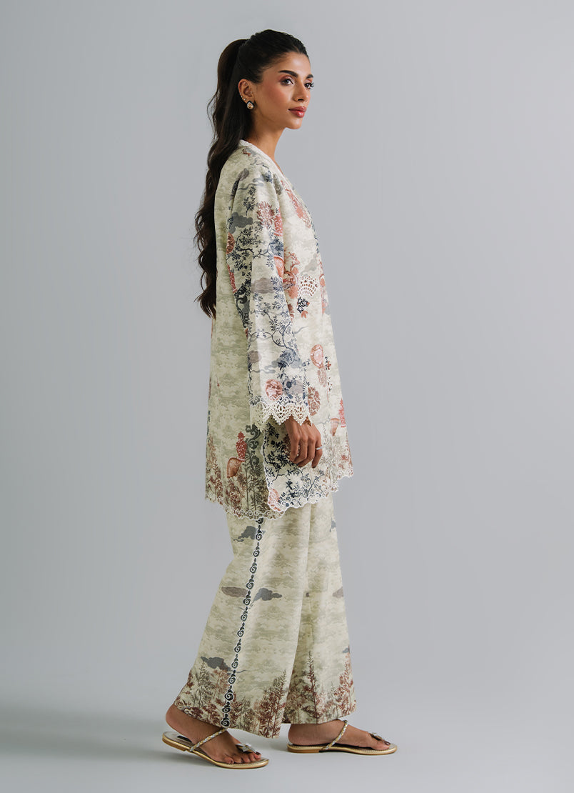 Printed Embroidered CO-ORD Set