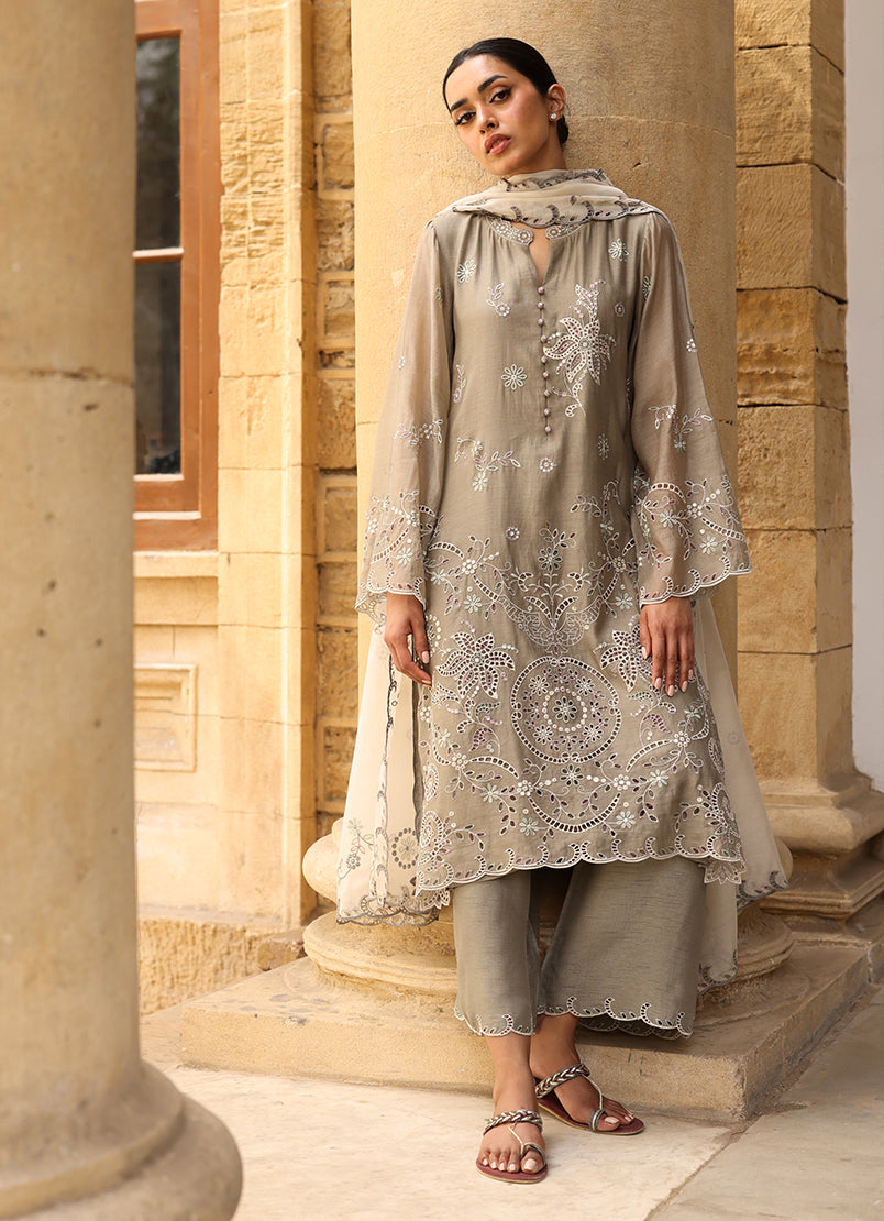 3 PC Embroidered Suit