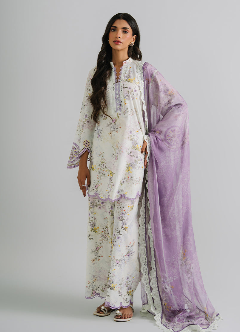 3 PC Embroidered Printed Suit