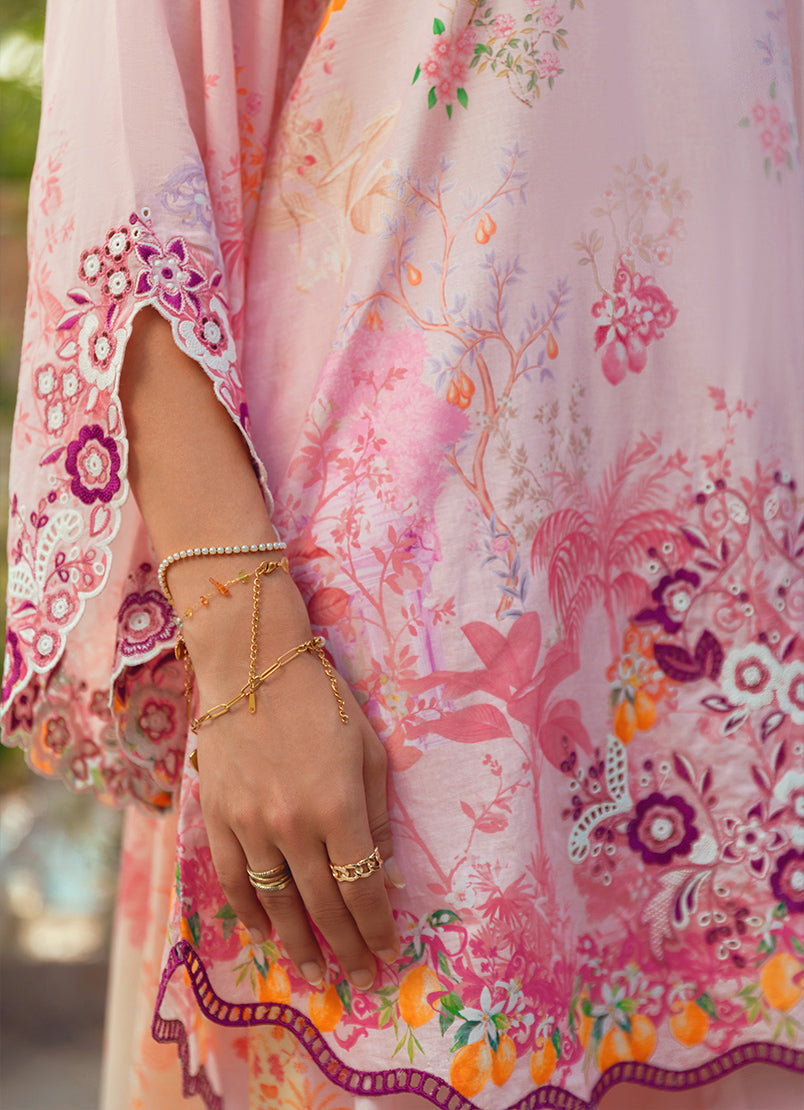 Printed Embroidered 3 PC
