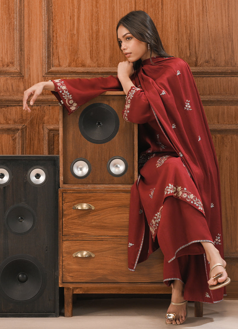 3 PC Embroidered Suit