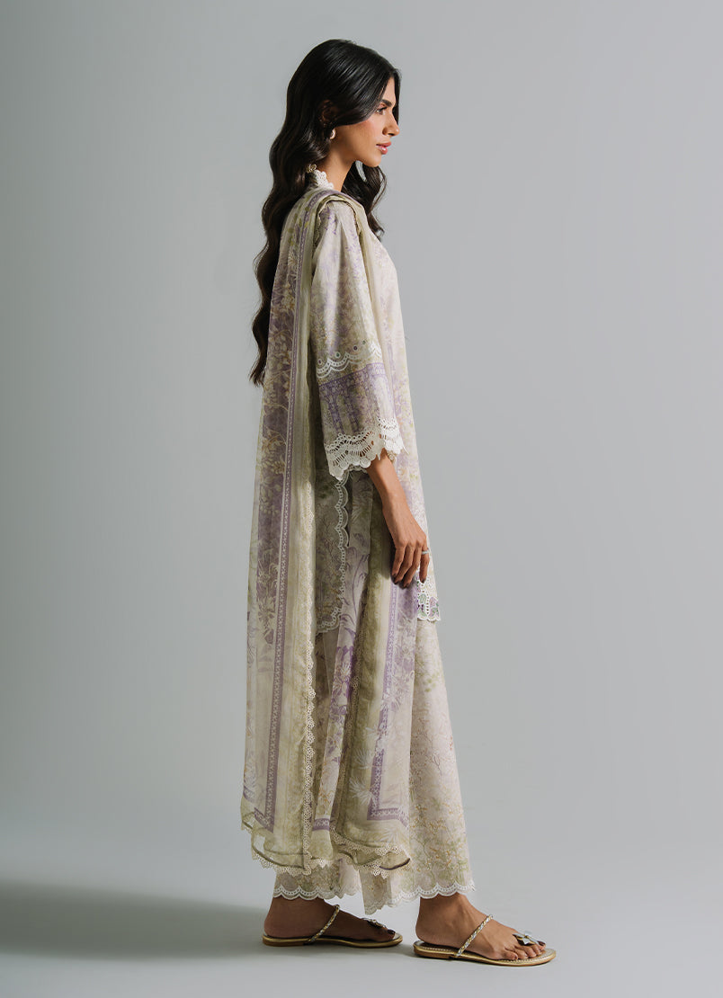 3 PC Printed Embroidered Suit