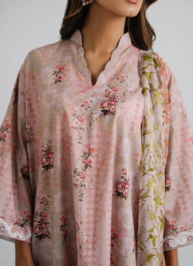 3 PC Embroidered Printed Suit