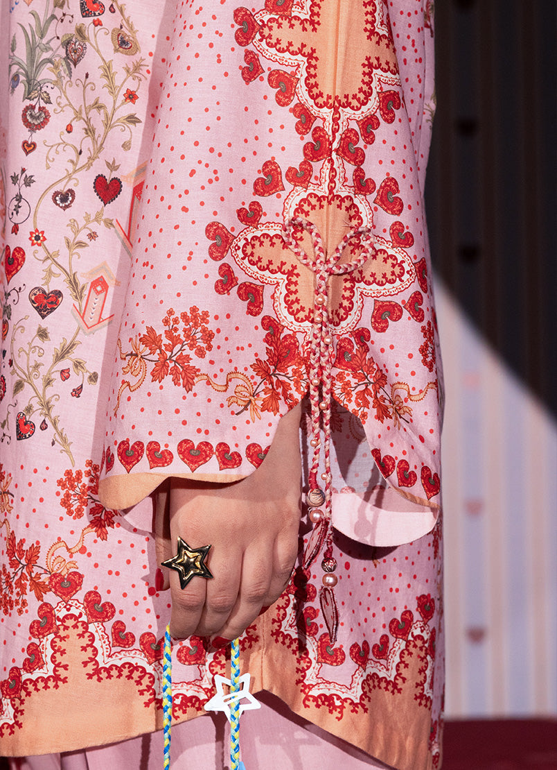 Printed Solid 3 PC Suit