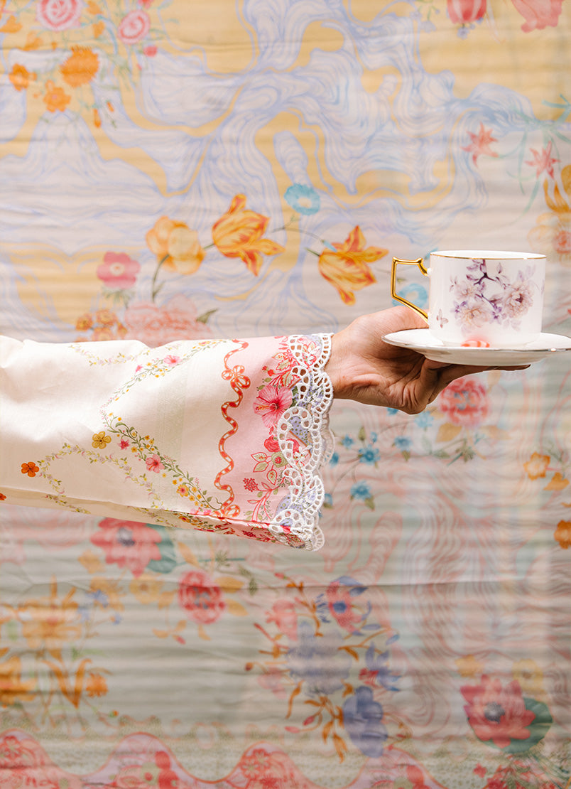Printed Embroidered 3 PC Suit