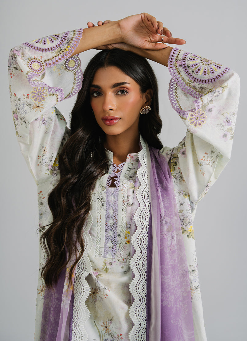 3 PC Embroidered Printed Suit