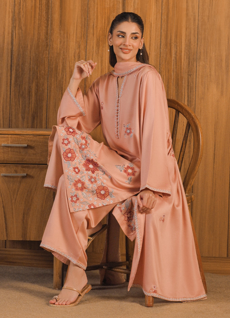 Embroidered 3 PC Suit