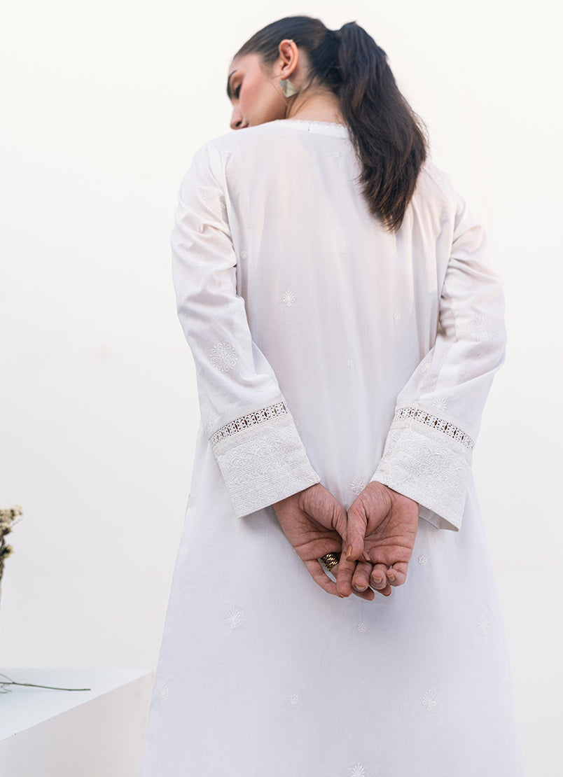 White Chikankari Kurta