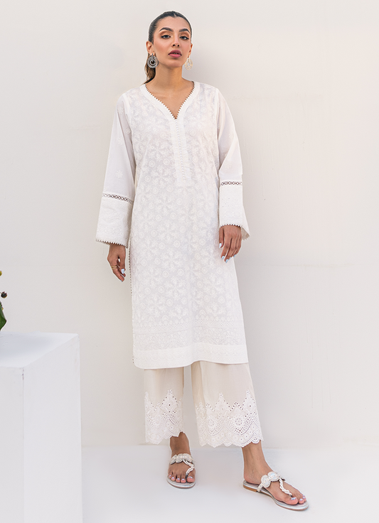 White Chikankari Kurta