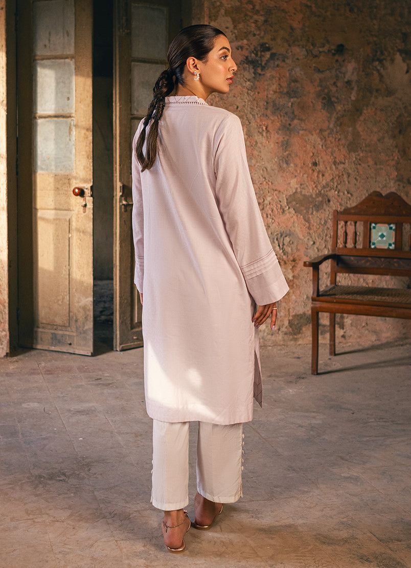 Lilac Jacquard Kurta