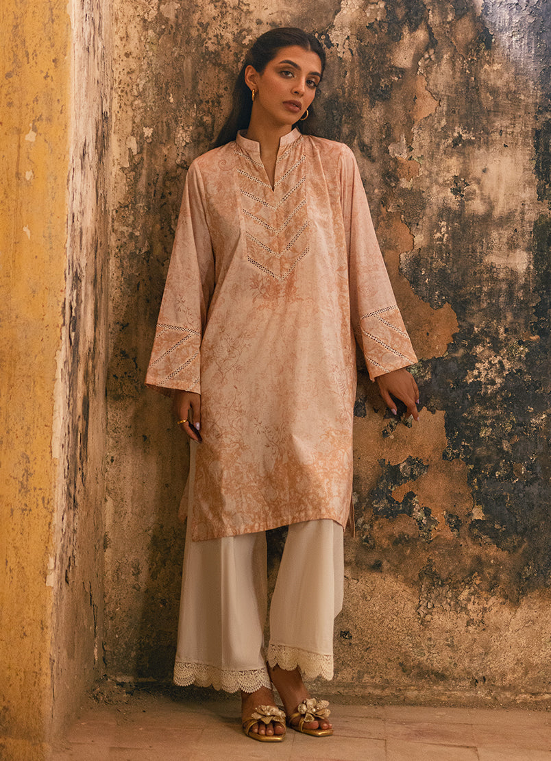 tan-peach-kurta