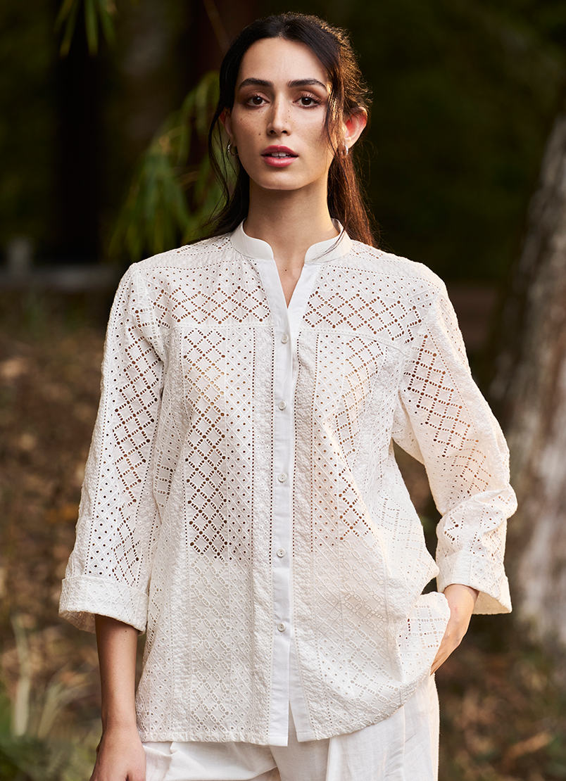 chikan-embroidered-top